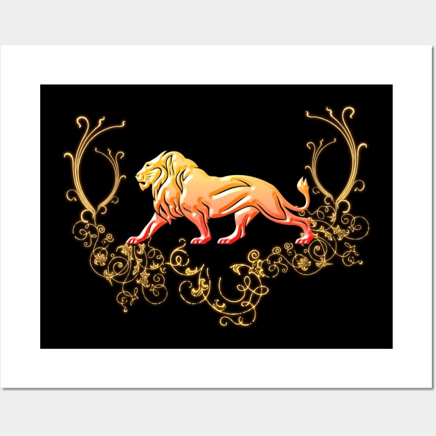 Golden lion Wall Art by Nicky2342